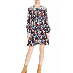Sandro Paris Indar Dress Signal Flag Nautical Print SZ 36 S Rope Chain Maritime
